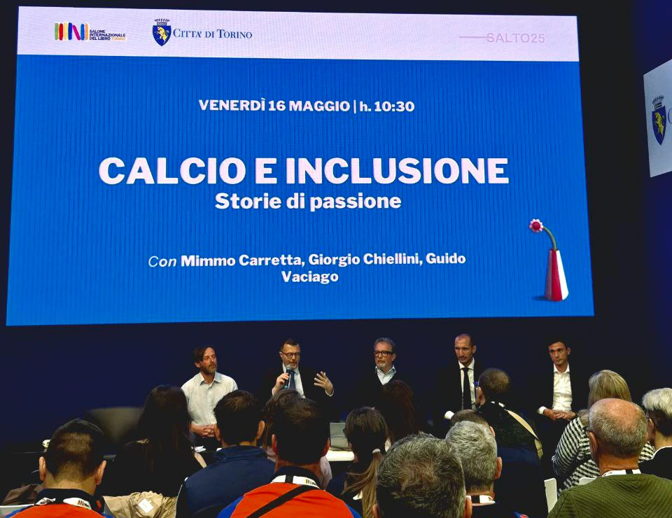 Calcio e inclusione Giorgio Chiellini Juventus One Insuperabili Salone del Libro di Torino